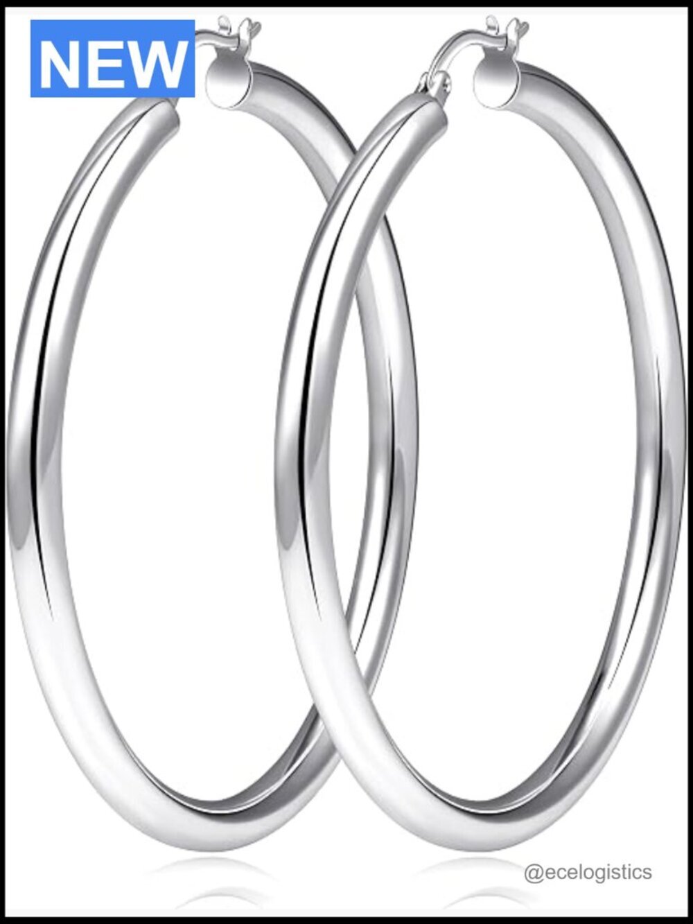 Lightweight Chunky Gold Hoop Earrings Hypoallergenic Sterling Silver Posts